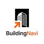 BuildingNavi logo - communication channel between building managers, residents and first responders that was built to save time and lives.